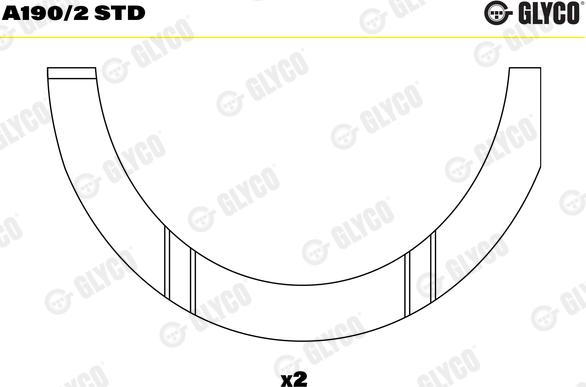 Glyco A190/2 STD - Дистанційна шайба, колінчастий вал autozip.com.ua