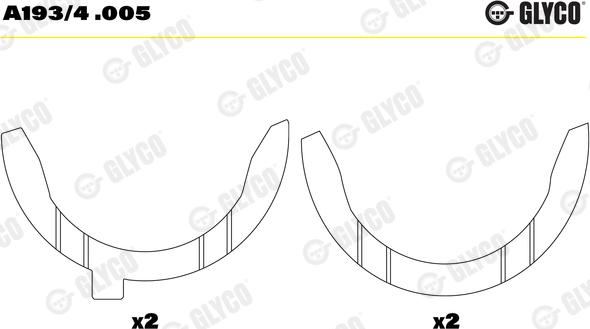 Glyco A193/4 .005 - Дистанційна шайба, колінчастий вал autozip.com.ua