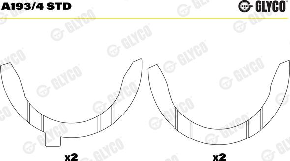 Glyco A193/4 STD - Дистанційна шайба, колінчастий вал autozip.com.ua