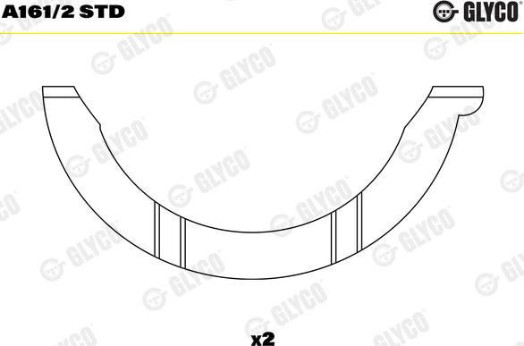 Glyco A161/2 STD - Дистанційна шайба, колінчастий вал autozip.com.ua