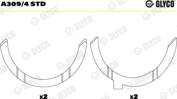 Glyco A309/4 STD - Дистанційна шайба, колінчастий вал autozip.com.ua