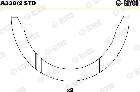 Glyco A338/2 STD - Дистанційна шайба, колінчастий вал autozip.com.ua