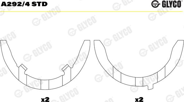 Glyco A292/4 STD - Дистанційна шайба, колінчастий вал autozip.com.ua