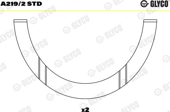 Glyco A219/2 STD - Дистанційна шайба, колінчастий вал autozip.com.ua