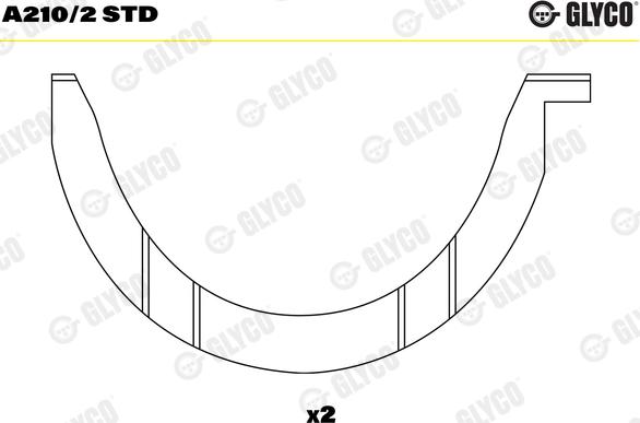 Glyco A210/2 STD - Дистанційна шайба, колінчастий вал autozip.com.ua