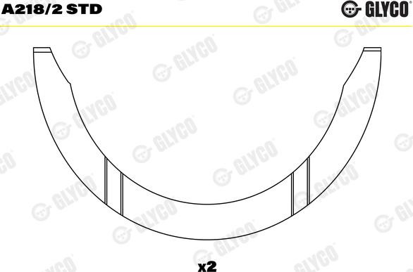 Glyco A218/2 STD - Дистанційна шайба, колінчастий вал autozip.com.ua