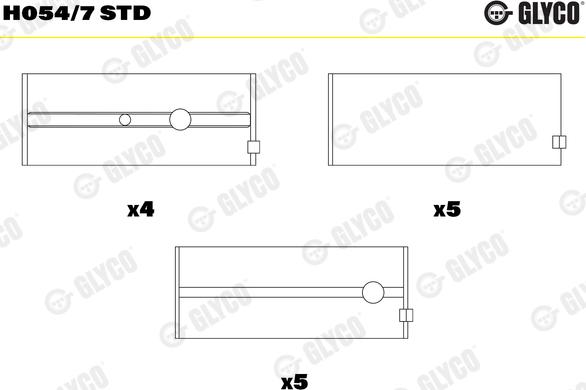 Glyco H054/7 STD - Підшипник коленвала autozip.com.ua