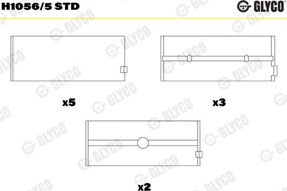 Glyco H1056/5 STD - Підшипник коленвала autozip.com.ua