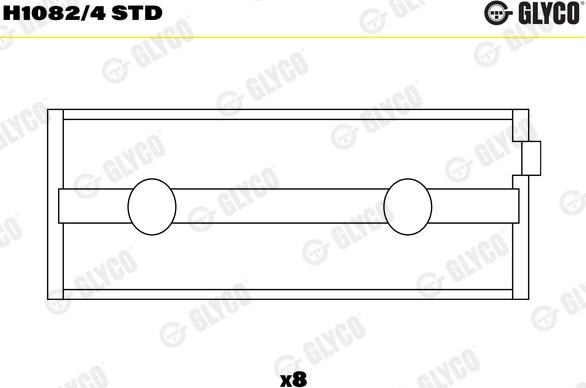 Glyco H1082/4 STD - Підшипник коленвала autozip.com.ua