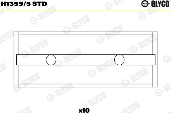Glyco H1359/5 STD - Підшипник коленвала autozip.com.ua