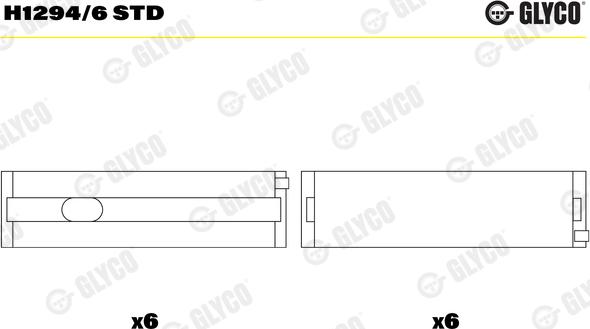 Glyco H1294/6 STD - Підшипник коленвала autozip.com.ua