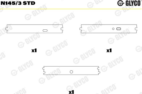 Glyco N145/3 STD - Підшипник распредвала autozip.com.ua