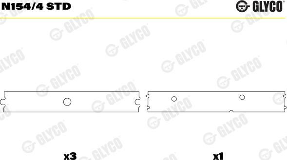 Glyco N154/4 STD - Підшипник распредвала autozip.com.ua