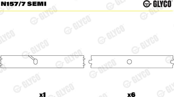 Glyco N157/7 SEMI - Підшипник распредвала autozip.com.ua