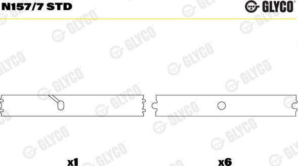 Glyco N157/7 STD - Підшипник распредвала autozip.com.ua