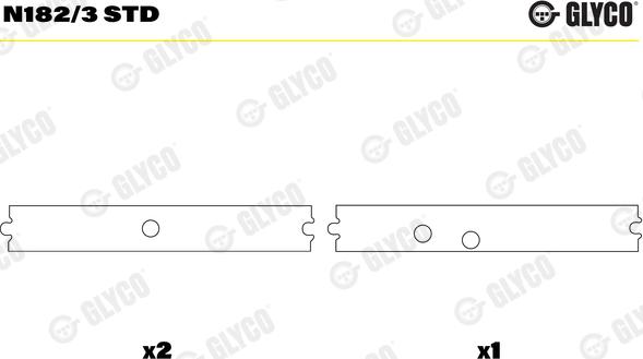 Glyco N182/3 STD - Підшипник распредвала autozip.com.ua