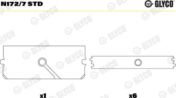 Glyco N172/7 STD - Підшипник распредвала autozip.com.ua