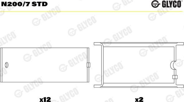 Glyco N200/7 STD - Підшипник распредвала autozip.com.ua