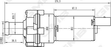 GMB GEW-F010 - Додатковий водяний насос autozip.com.ua