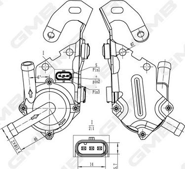 GMB GEW-P002 - Додатковий водяний насос autozip.com.ua