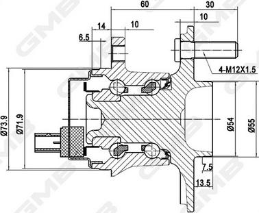 GMB GH35080A - Маточина колеса autozip.com.ua