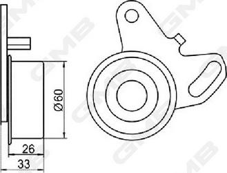 GMB GT10032 - Натяжний ролик, ремінь ГРМ autozip.com.ua