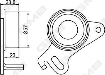 GMB GT10130 - Натяжний ролик, ремінь ГРМ autozip.com.ua