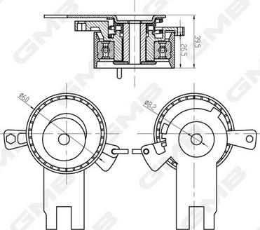 GMB GTB0850 - Натяжний ролик, ремінь ГРМ autozip.com.ua
