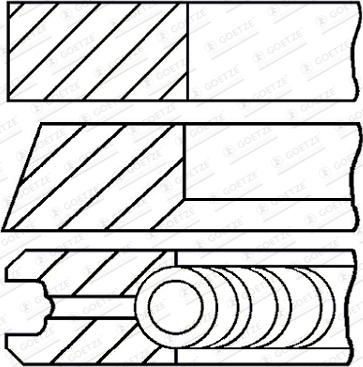 Goetze 08-447500-00 - Комплект поршневих кілець autozip.com.ua