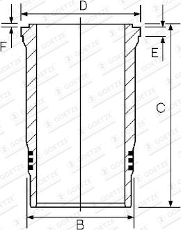 Goetze 15-450630-00 - Гільза циліндра autozip.com.ua