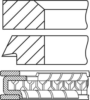 Goetze Engine 08-451600-00 - Комплект поршневих кілець autozip.com.ua