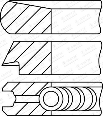 Goetze Engine 08-453107-00 - Комплект поршневих кілець autozip.com.ua