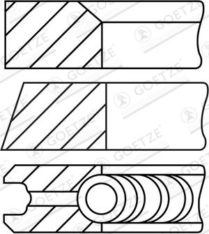 Goetze Engine 08-452907-00 - Комплект поршневих кілець autozip.com.ua