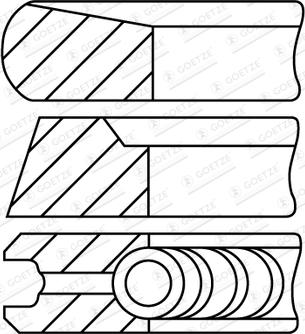 Goetze Engine 08-452607-00 - Комплект поршневих кілець autozip.com.ua