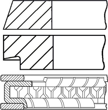 Goetze Engine 08-404500-00 - Комплект поршневих кілець autozip.com.ua