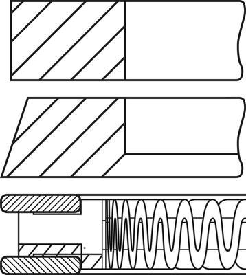 Goetze Engine 08-449107-00 - Комплект поршневих кілець autozip.com.ua