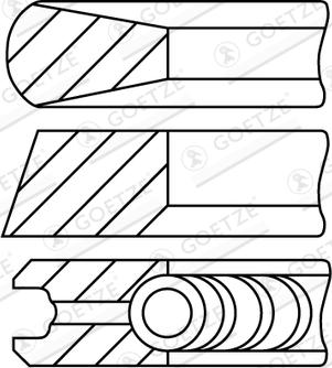 Goetze Engine 08-785400-10 - Комплект поршневих кілець autozip.com.ua