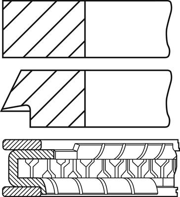 Goetze Engine 08-437407-00 - Комплект поршневих кілець autozip.com.ua