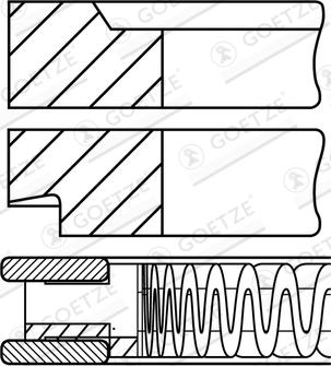 Goetze Engine 08-433900-00 - Комплект поршневих кілець autozip.com.ua