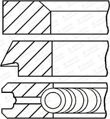 Goetze Engine 08-453000-00 - Комплект поршневих кілець autozip.com.ua