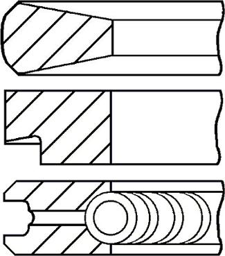 Goetze Engine 08-244500-00 - Комплект поршневих кілець autozip.com.ua