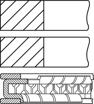 Goetze Engine 08-107400-00 - Комплект поршневих кілець autozip.com.ua