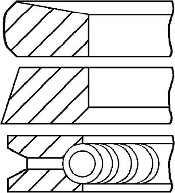 Goetze Engine 08-137500-00 - Комплект поршневих кілець autozip.com.ua