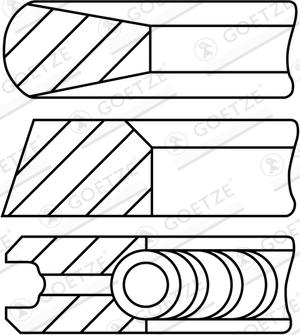 Goetze Engine 08-335900-10 - Комплект поршневих кілець autozip.com.ua