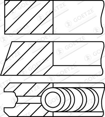 Goetze Engine 08-336500-10 - Комплект поршневих кілець autozip.com.ua