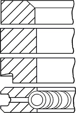 Goetze Engine 08-207500-00 - Комплект поршневих кілець autozip.com.ua