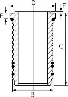 Goetze Engine 14-676420-00 - Гільза циліндра autozip.com.ua