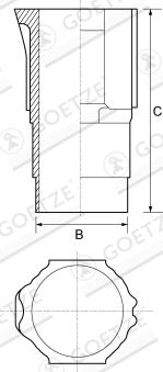 Goetze Engine 14-000320-00DL - Гільза циліндра autozip.com.ua