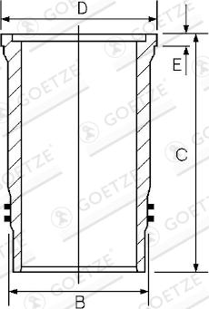 Goetze Engine 15-451740-00 - Гільза циліндра autozip.com.ua