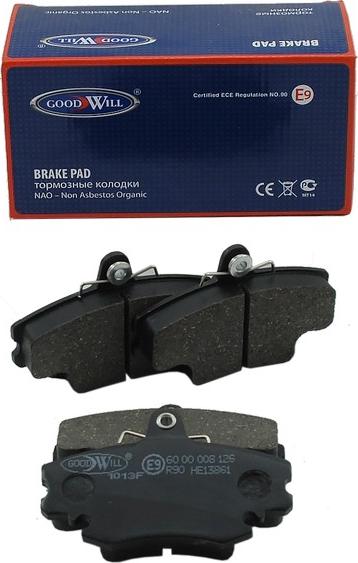 GoodWill 1013 F - Гальмівні колодки, дискові гальма autozip.com.ua